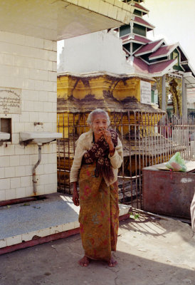 Old Woman at Temple