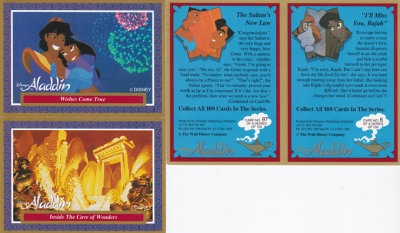 Disney's Aladdin 2 up promo cards