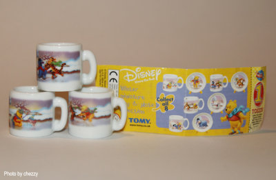 Tomy Disney Winnie the Pooh Winter miniature mug  plate collection