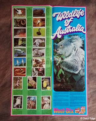 Weet-bix Wildlife of Australia cards and project poster 1976