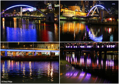 Melbourne, Yarra River at night