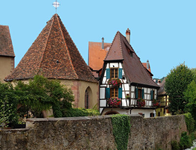 Alsace tower and wall