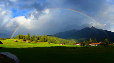 Complete Rainbow from our Apartment at Seefeld