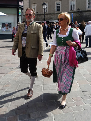 Austrian Couple in Traditional Dress