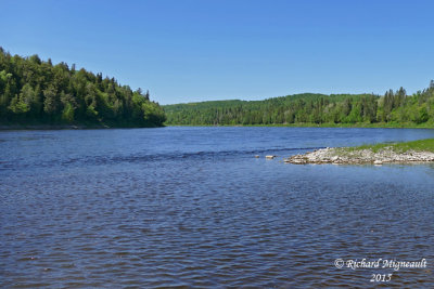 Fleuve St-Jean prs de Rivire  saumon m15