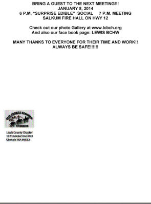 January 2014 Newsletter