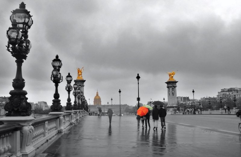 Sur le pont Alexandre III