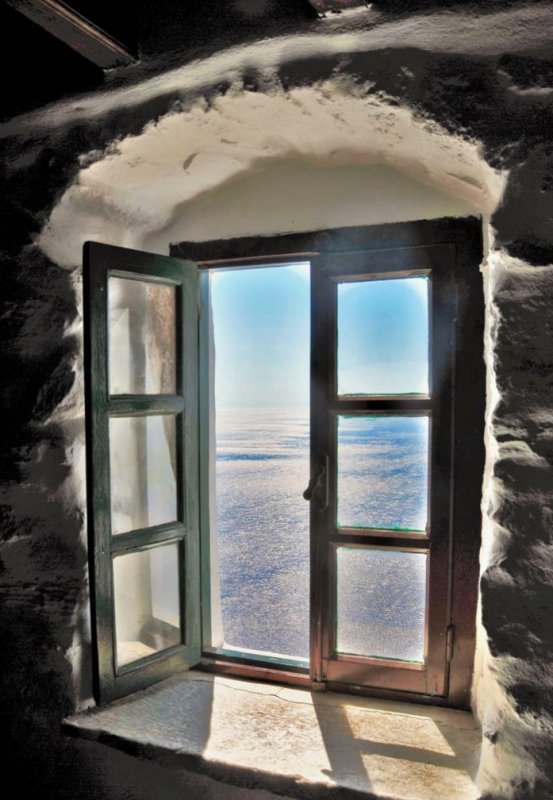 Window to the Aegean sea.