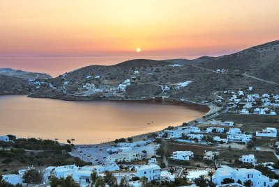 Sunset in the Aegean sea.