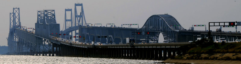 Chesapeake Bay Bridge as seen from the Eastern Shore of Maryland