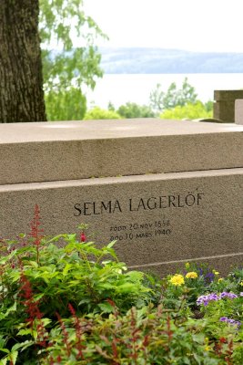 Grave of Nobel Prize winning Swedish author Selma Lagerlf.