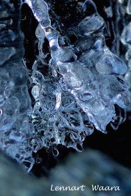 Ice in water.