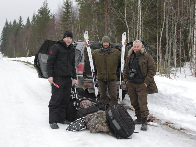 Michal,Floris,Seraf, Black Grouse site;Norwegia