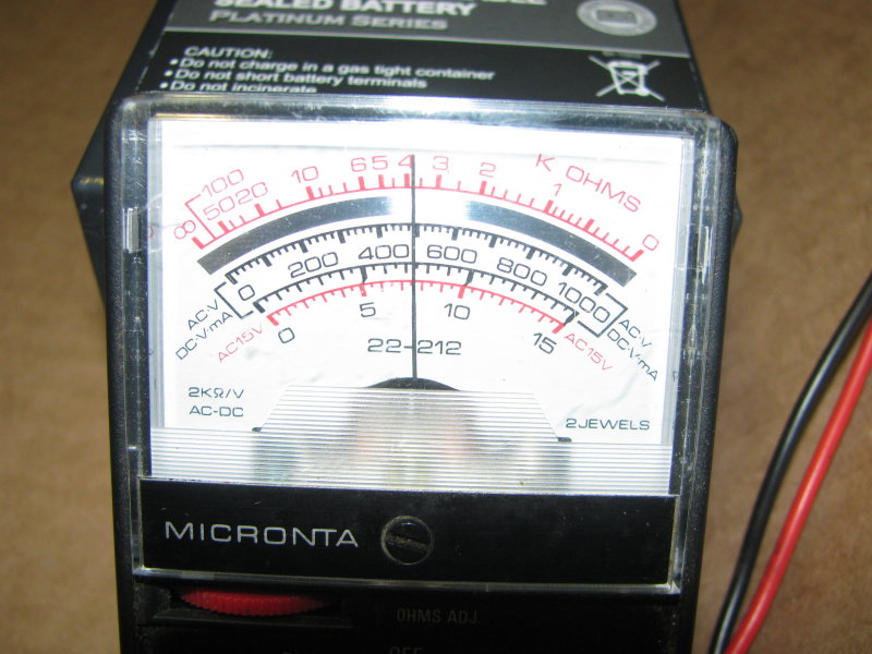 DC voltage from replacement battery