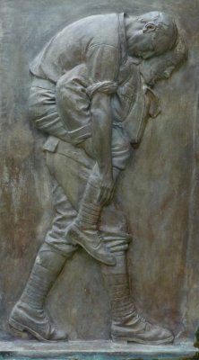 Carrying the wounded friend