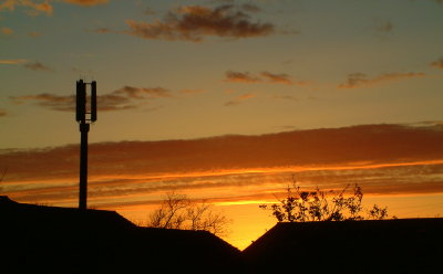 Sunset from my front garden