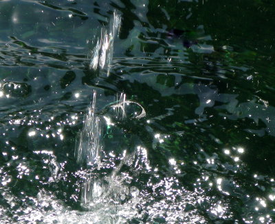 Water falling from a fountain