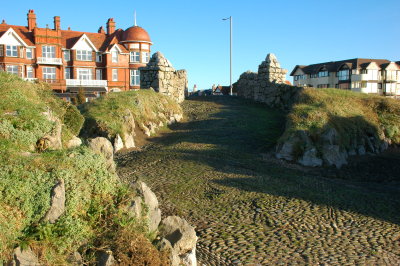Bridge leading to the Grand Hotel St.Annes on Sea.