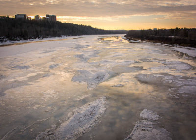 Spring Break Up on the North Saskatchewan River