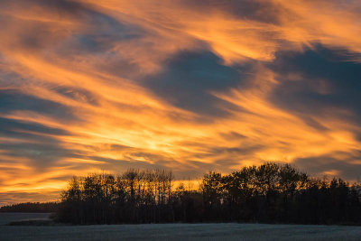 Fall Sunset on the Prairies
