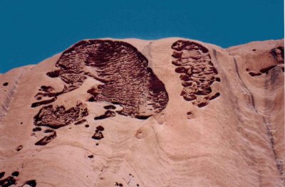 The scarred reverse side of Ayers Rock  that you never see