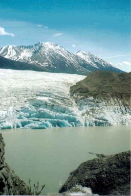 Blue ice found on glacier edge
