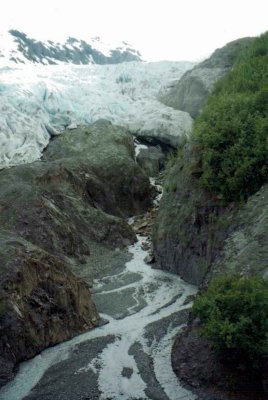 River leading from the glacier