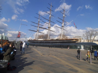 The end of the walk at the Cutty Sark 