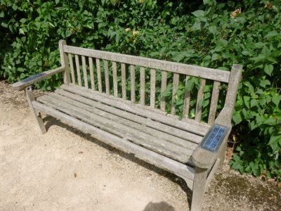 Ian Drury's memorial bench at Poets Corner