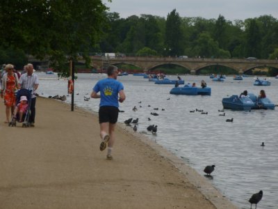 Scene from the banks of the Serpentine
