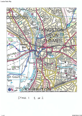 Maps relating to London Parks Way website