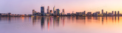 Perth and the Swan River at Sunrise, 10th August 2011