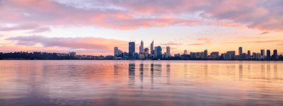 Perth and the Swan River at Sunrise, 17th August 2011