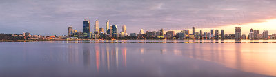 Perth and the Swan River at Sunrise, 25th August 2011