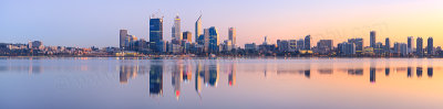 Perth and the Swan River at Sunrise, 27th August 2011