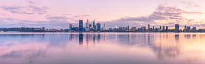 Perth and the Swan River at Sunrise, 28th August 2011