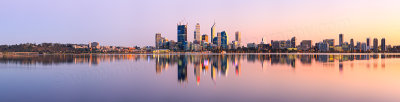 Perth and the Swan River at Sunrise, 29th August 2011