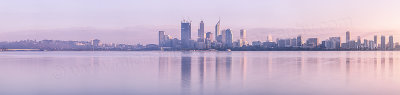  Perth and the Swan River Misty Sunrise, 31st August 2011