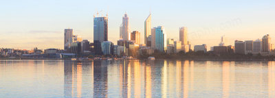 Perth and the Swan River at Sunrise, 4th August 2011