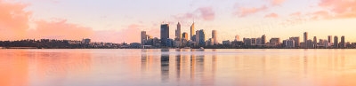 Perth and the Swan River at Sunrise, 7th August 2011