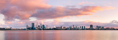 Perth and the Swan River at Sunrise, 3rd September 2011