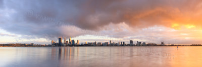 Perth and the Swan River at Sunrise, 5th September 2011