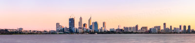 Perth and the Swan River at Sunrise, 12th August 2011