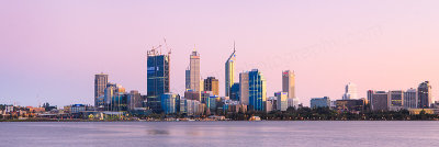Perth and the Swan River at Sunrise, 9th September 2011