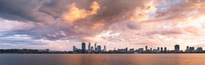 Perth and the Swan River at Sunrise, 9th October 2011