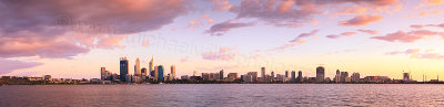 Perth and the Swan River at Sunrise, 10th October 2011