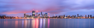Perth and the Swan River at Sunrise, 18th October 2011