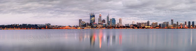 Perth and the Swan River at Sunrise, 23rd October 2011