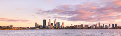 Perth and the Swan River at Sunrise, 24th October 2011