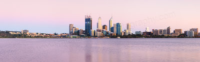 Perth and the Swan River at Sunrise, 28th October 2011